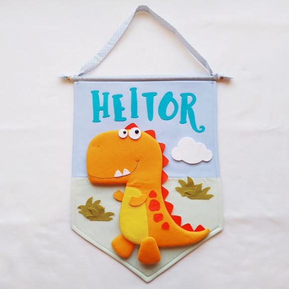 Flâmula Porta de Maternidade Dinossauro - Heitor