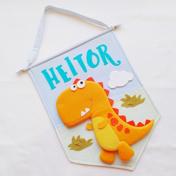 Flâmula Porta de Maternidade Dinossauro - Heitor