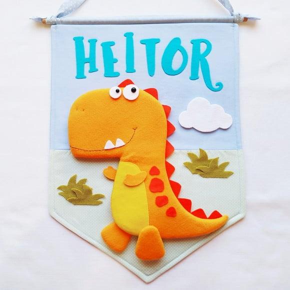 Flâmula Porta de Maternidade Dinossauro - Heitor
