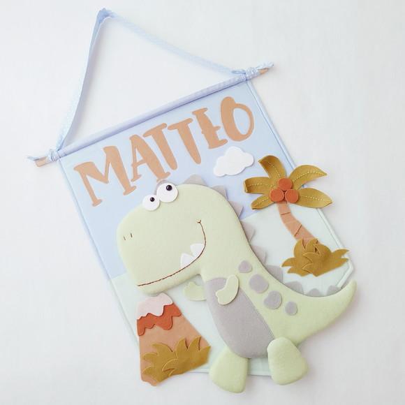 Flâmula Porta de Maternidade Dinossauro - Matteo