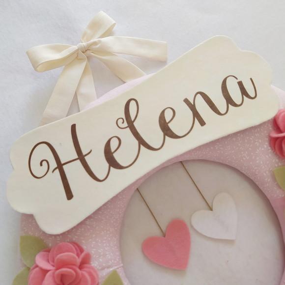 Guirlanda Passarinhos de Feltro Branco e Rosa - Helena