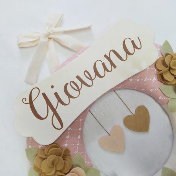 Guirlanda Passarinhos de Feltro Maternidade Nude - Giovana