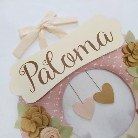 Guirlanda Passarinhos de Feltro Maternidade Nude - Paloma