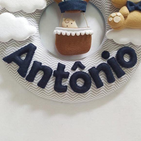 Guirlanda Porta de Maternidade Balão e Ursinho - Antônio