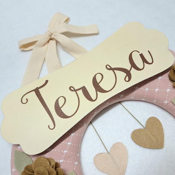 Guirlanda Porta de Maternidade Passarinhos Nude - Teresa