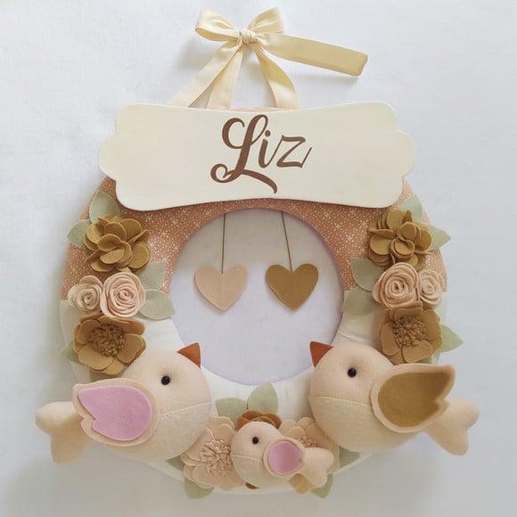 Guirlanda Porta de Maternidade Passarinhos Nude Liz