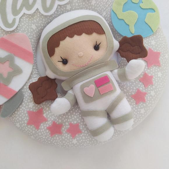 Guirlanda Porta Maternidade Astronauta e Foguete - Aurora