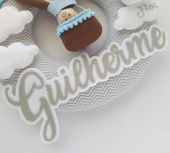 Guirlanda Porta Maternidade Balão e Cachorrinho - Guilherme