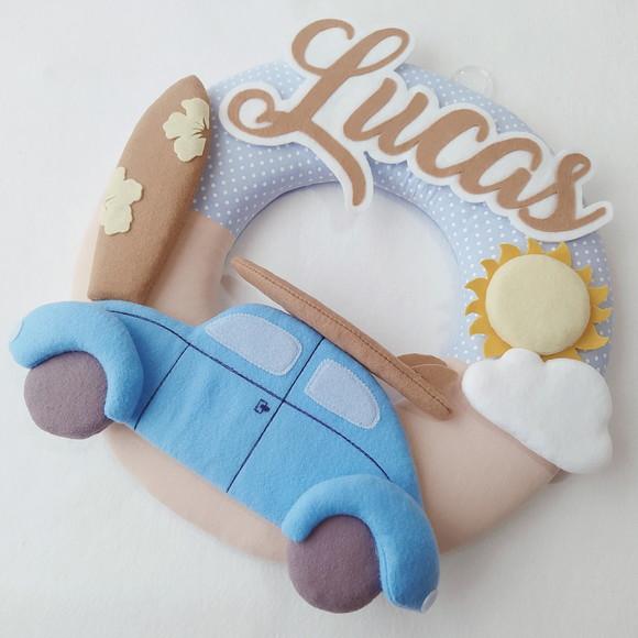 Guirlanda Surf ou Praia: Prancha, Fusca, Sol e Nuvem - Lucas
