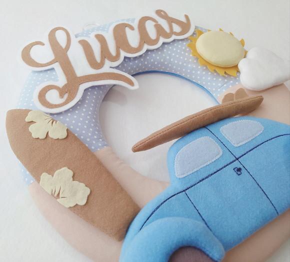 Guirlanda Surf ou Praia: Prancha, Fusca, Sol e Nuvem - Lucas