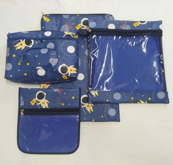 Kit Escolinha Creche para Organização - Astronauta, Foguete