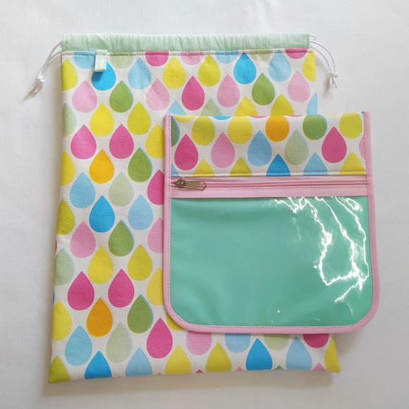 Kit Organização Bolsa do Bebê Maternidade - Gotas Coloridas