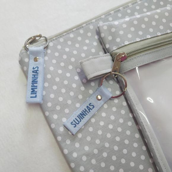Kit Organizadores Roupa Limpa e Suja - Cinza Poá