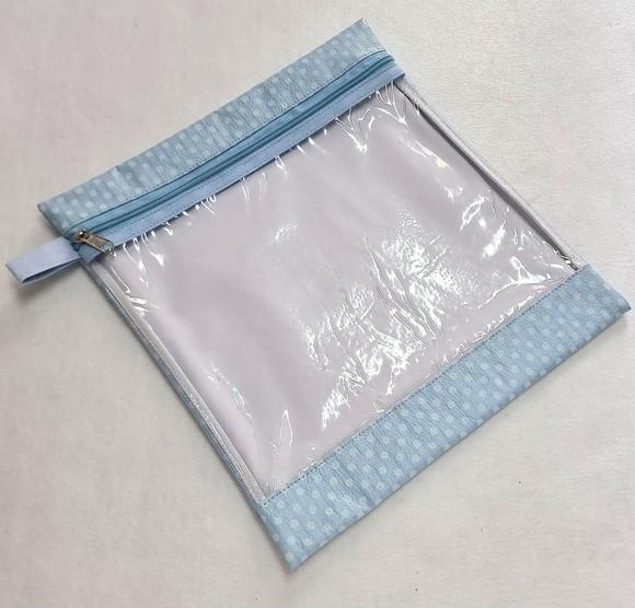 Kit Organizadores Roupa Limpa e Suja - Poá Azul Bebê