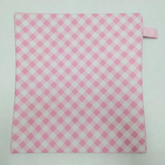 Kit Organizadores Roupa Limpa e Suja - Xadrez Rosa