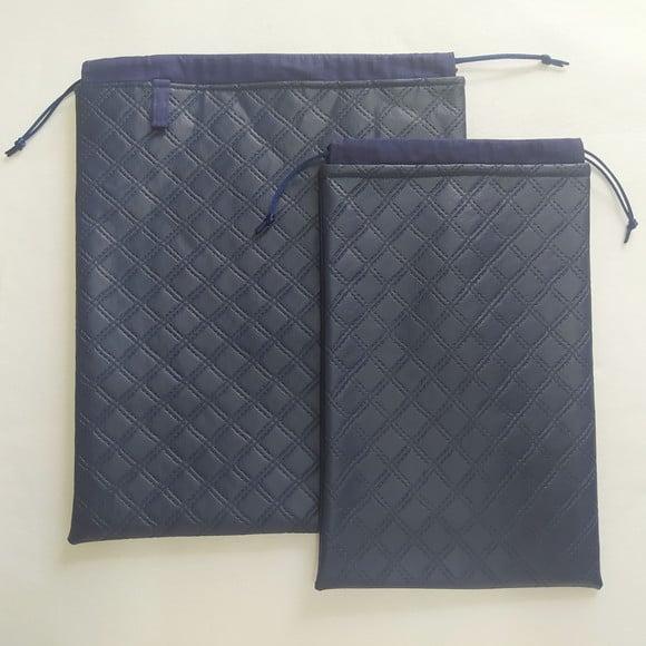 Kit Sacos Impermeáveis Roupas Limpas e Sujas - Azul Marinho