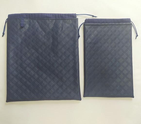 Kit Sacos Impermeáveis Roupas Limpas e Sujas - Azul Marinho