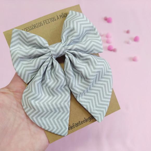 Laço Bella m Chevron Cinza