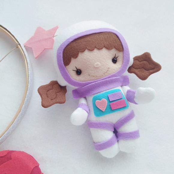 Móbile + Enfeite de Porta - Astronauta, Foguete e Planetas Julia