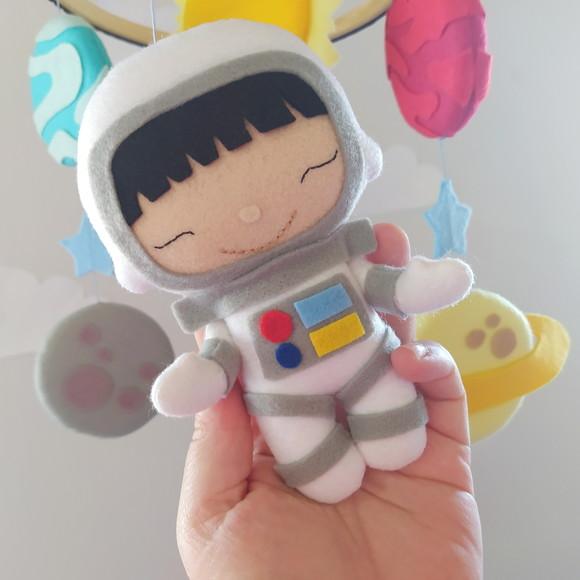 Móbile de Berço Astronauta Japonês, Foguete e Planetas, Espaci