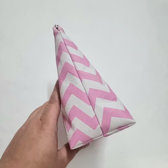 Necessaire Básica - Chevron Rosa