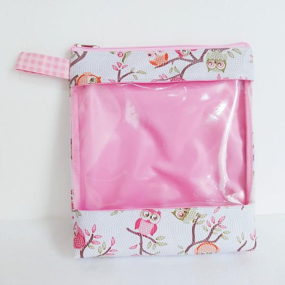 Necessaire com Visor Transparente m - Corujas