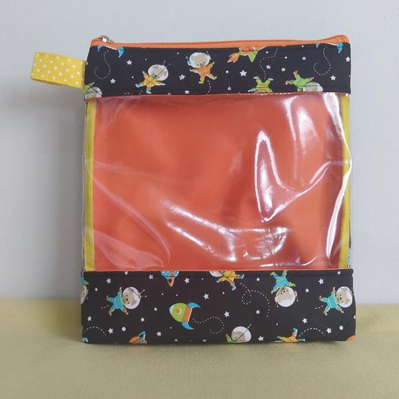 Necessaire com Visor Transparente m - Astronautas