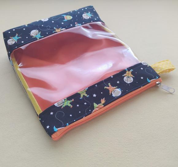 Necessaire com Visor Transparente m - Astronautas