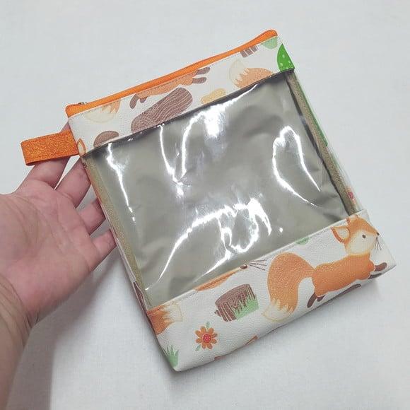 Necessaire com Visor Transparente m - Raposa