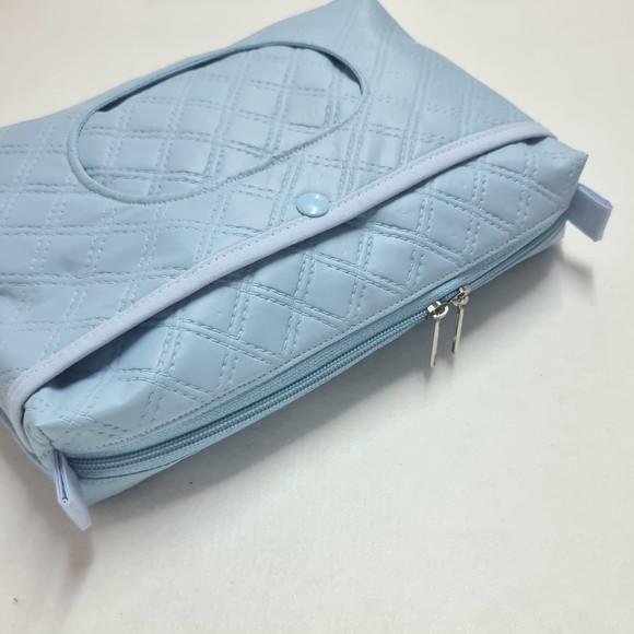 Necessaire Porta Fraldas e Lenço Umedecido - Azul Bebê