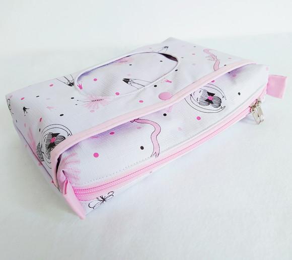 Necessaire Porta Fraldas e Lenço Umedecido - Bailarinas