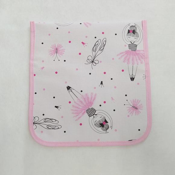 Porta Kit de Higiene - Bailarina Branco e Rosa