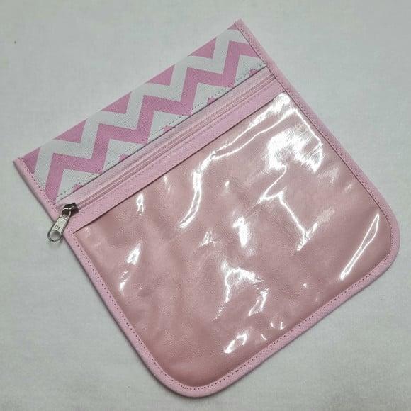 Porta Kit de Higiene - Chevron Rosa