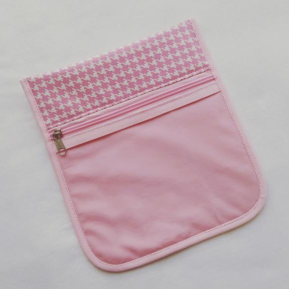 Porta Kit de Higiene - Pied de Poule Rosa