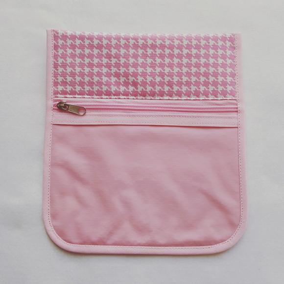 Porta Kit de Higiene - Pied de Poule Rosa