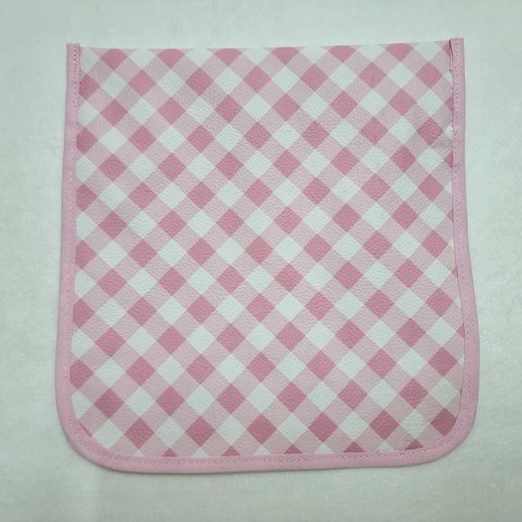 Porta Kit de Higiene - Xadrez Rosa