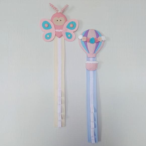 Porta Tiara, Laços e Fitas  Kit Balão e Borboleta de Feltro