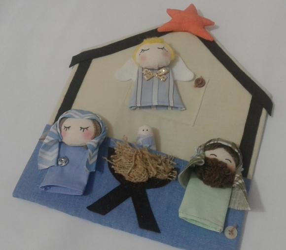 Presépio de Dedoches 009 - Decoração de Natal