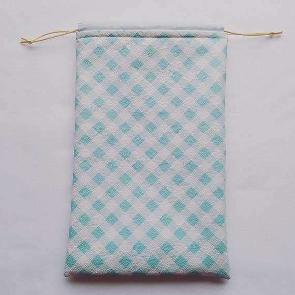 Saco Impermeável para Roupas 18x30 - Xadrez Verdinho