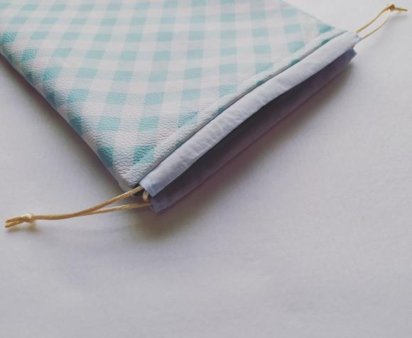 Saco Impermeável para Roupas 18x30 - Xadrez Verdinho
