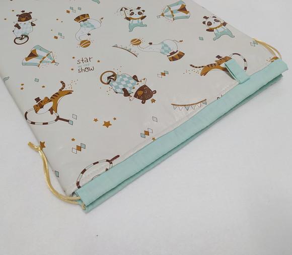 Saco Impermeável para Roupas 28x40 - Circo dos Animais Retrô