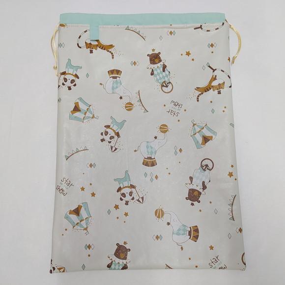 Saco Impermeável para Roupas 28x40 - Circo dos Animais Retrô
