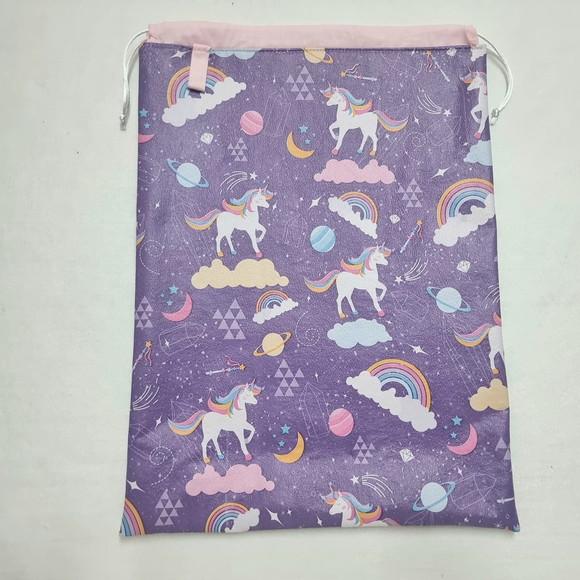 Saco Impermeável para Roupas 28x40 - Unicórnio Roxo
