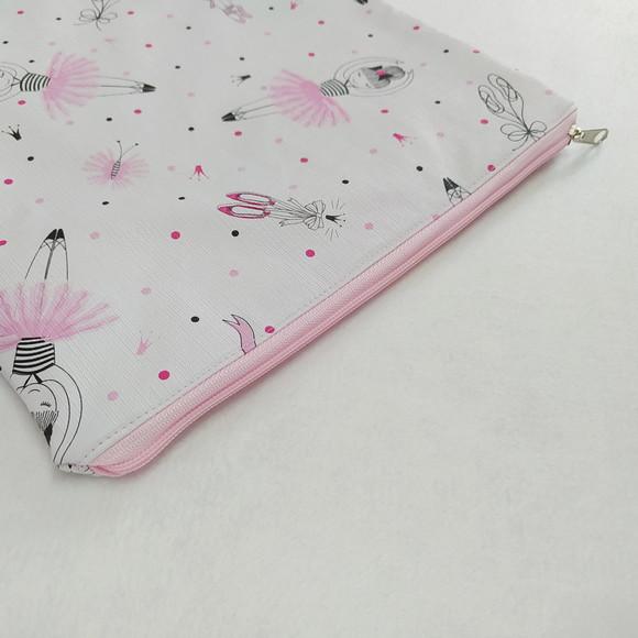 Saco Impermeável para Roupas 28x40 com Zíper - Bailarina