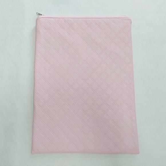 Saco Impermeável para Roupas 28x40 com Zíper - Rosa Bebê