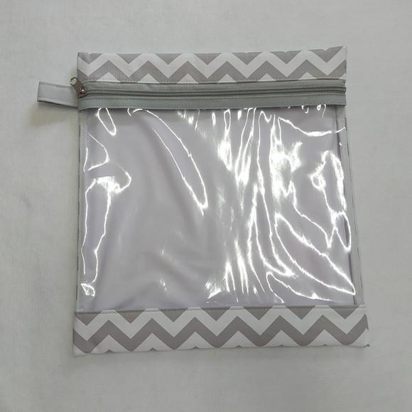 Saquinho Organizador Roupa Limpa - Chevron Cinza