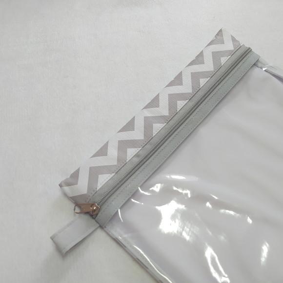 Saquinho Organizador Roupa Limpa - Chevron Cinza