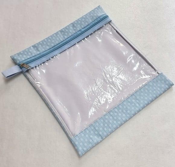 Saquinho Organizador Roupa Limpa - Poá Azul Bebê