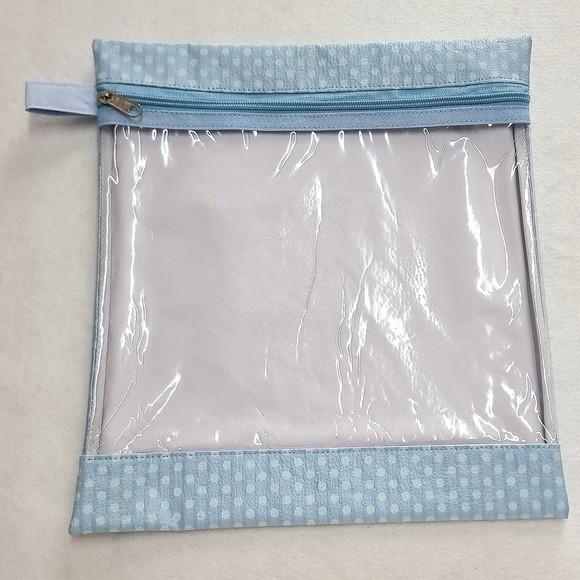 Saquinho Organizador Roupa Limpa - Poá Azul Bebê