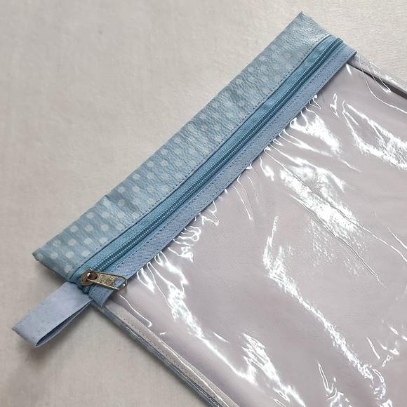 Saquinho Organizador Roupa Limpa - Poá Azul Bebê